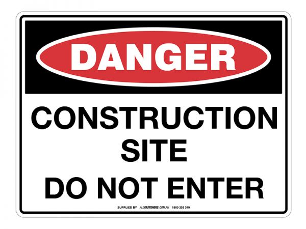 Danger Signs | Construction Site Do Not Enter | Allfasteners