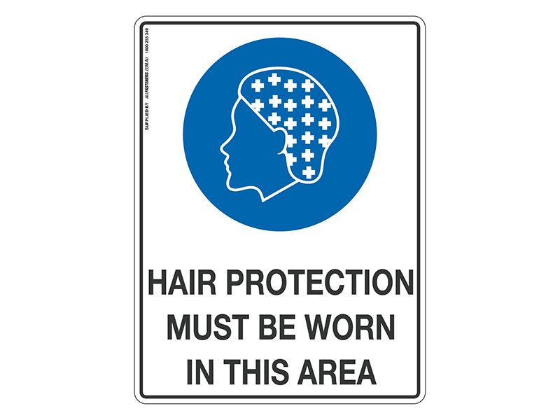 Mandatory Signs | Hair Protection Must Be Worn | Allfasteners